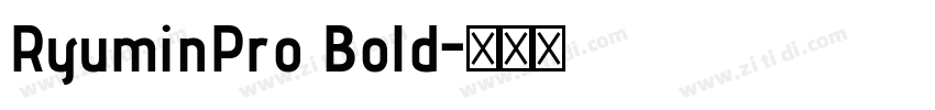 RyuminPro Bold字体转换